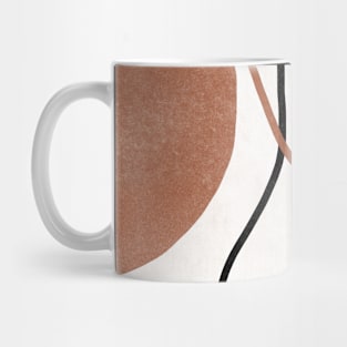 Abstract Freeform Shapes - Brown and Black Mug